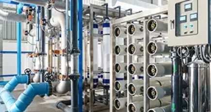 Reverse osmosis system for water drinking plant.